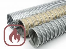 Exhaust gas hose, hot gases and hot air hose